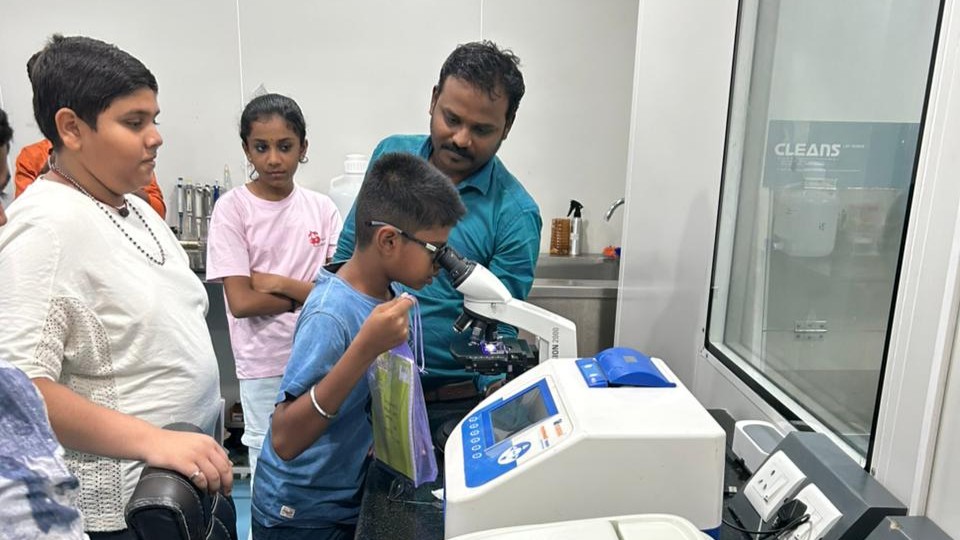 Camp Gyankriti biotechnology laboratory testing